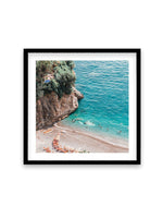 Positano Sands | Left SQ Art Print-PRINT-Olive et Oriel-Olive et Oriel-70x70 cm | 27.5" x 27.5"-Black-With White Border-Buy-Australian-Art-Prints-Online-with-Olive-et-Oriel-Your-Artwork-Specialists-Austrailia-Decorate-With-Coastal-Photo-Wall-Art-Prints-From-Our-Beach-House-Artwork-Collection-Fine-Poster-and-Framed-Artwork