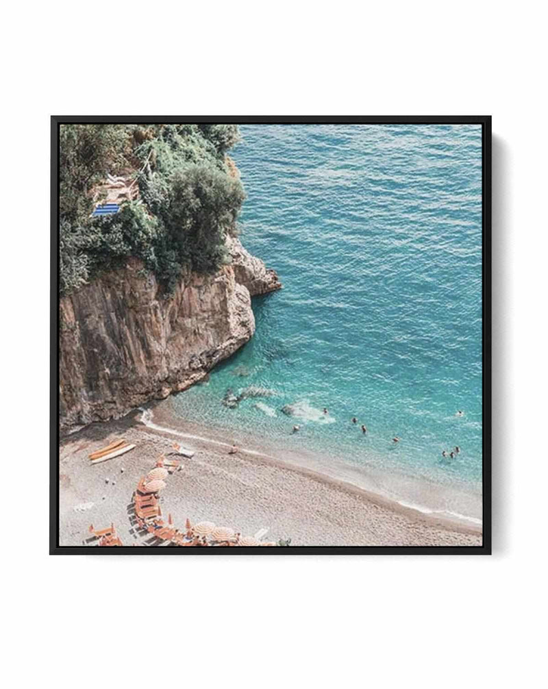 Positano Sands | Left SQ | Framed Canvas Art Print