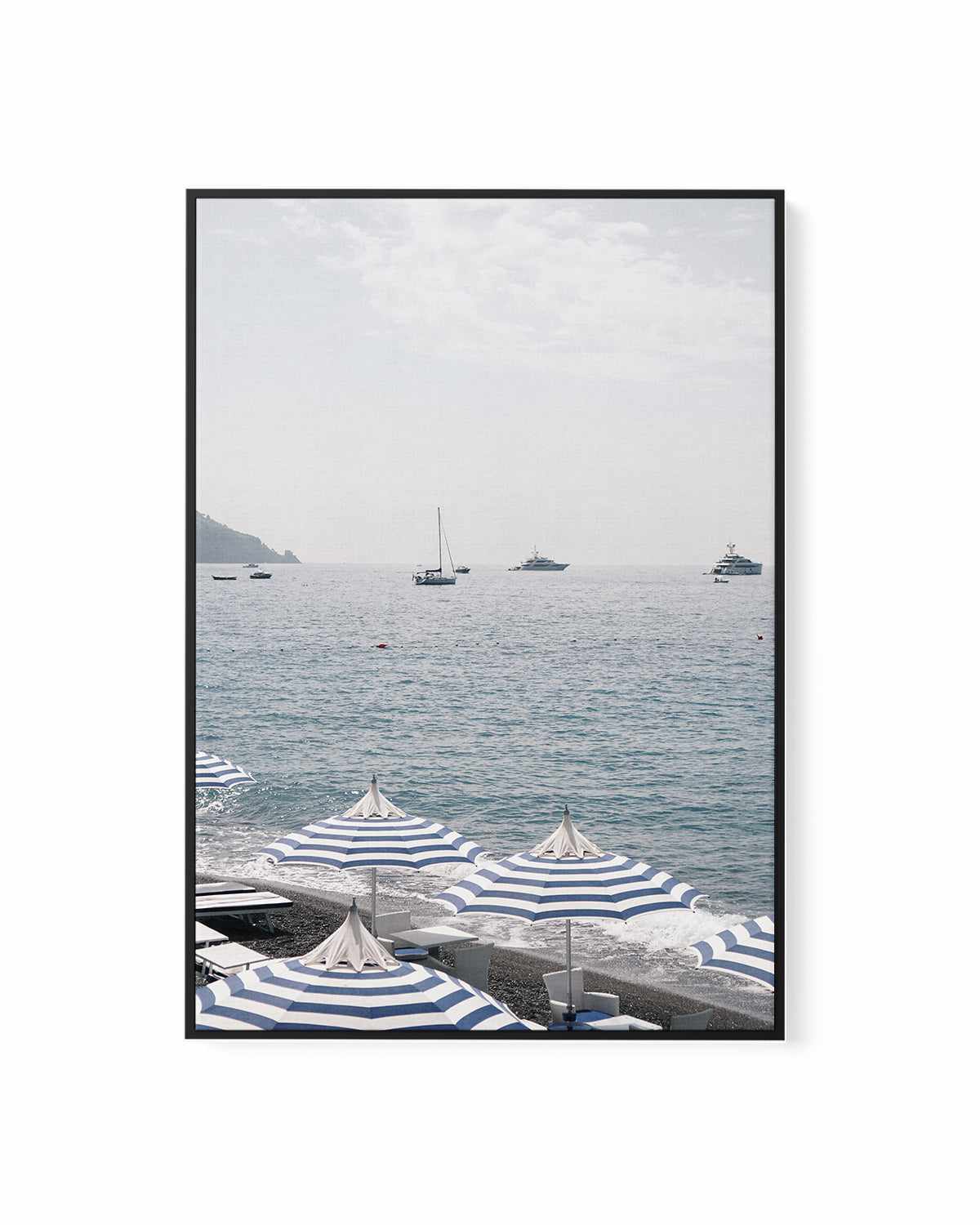 Positano Umbrellas by Renee Rae | Framed Canvas Art Print