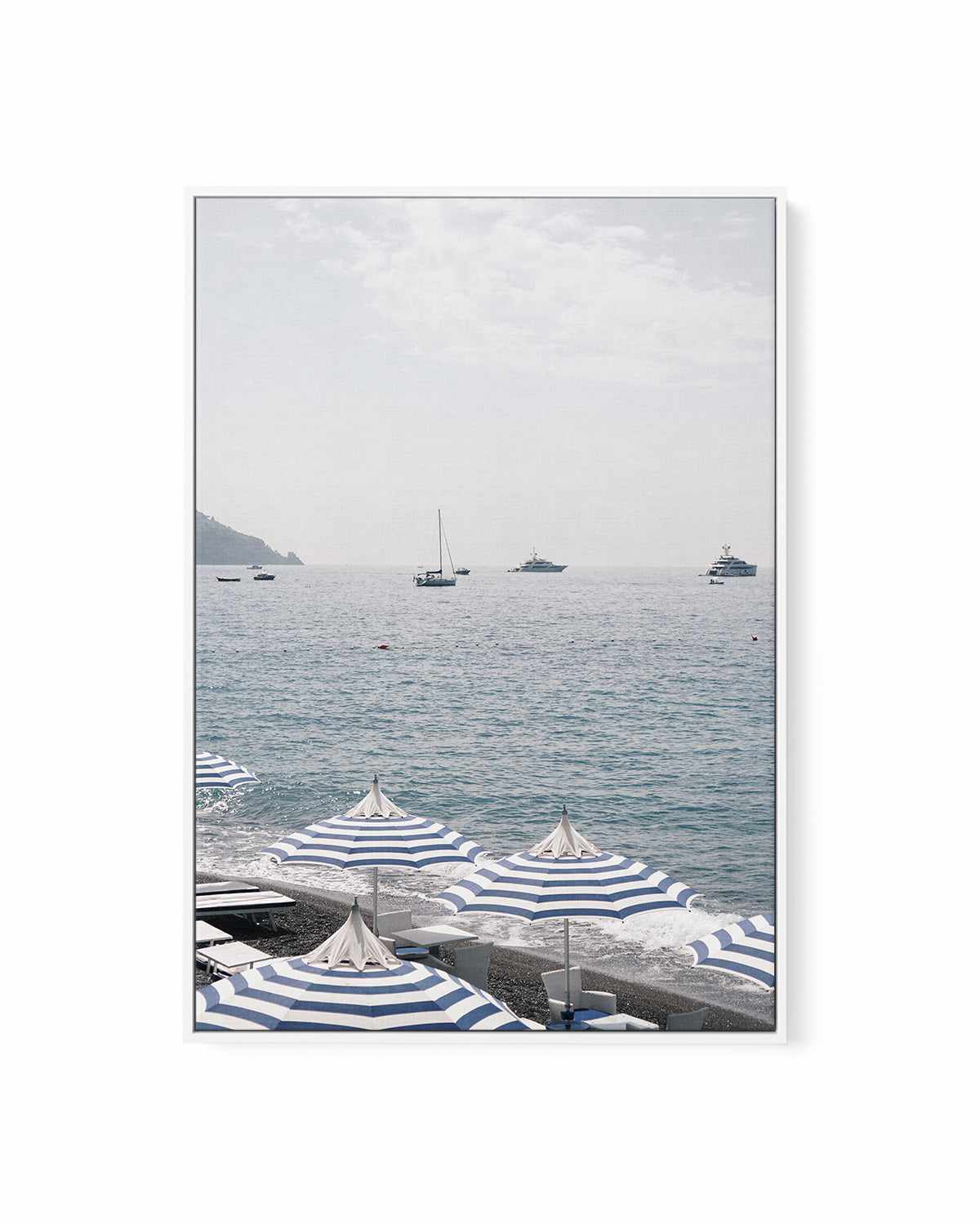 Positano Umbrellas by Renee Rae | Framed Canvas Art Print