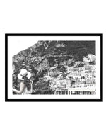 Positano Views B&W Art Print-PRINT-Olive et Oriel-Olive et Oriel-A5 | 5.8" x 8.3" | 14.8 x 21cm-Black-With White Border-Buy-Australian-Art-Prints-Online-with-Olive-et-Oriel-Your-Artwork-Specialists-Austrailia-Decorate-With-Coastal-Photo-Wall-Art-Prints-From-Our-Beach-House-Artwork-Collection-Fine-Poster-and-Framed-Artwork