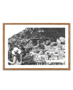 Positano Views B&W Art Print-PRINT-Olive et Oriel-Olive et Oriel-50x70 cm | 19.6" x 27.5"-Walnut-With White Border-Buy-Australian-Art-Prints-Online-with-Olive-et-Oriel-Your-Artwork-Specialists-Austrailia-Decorate-With-Coastal-Photo-Wall-Art-Prints-From-Our-Beach-House-Artwork-Collection-Fine-Poster-and-Framed-Artwork