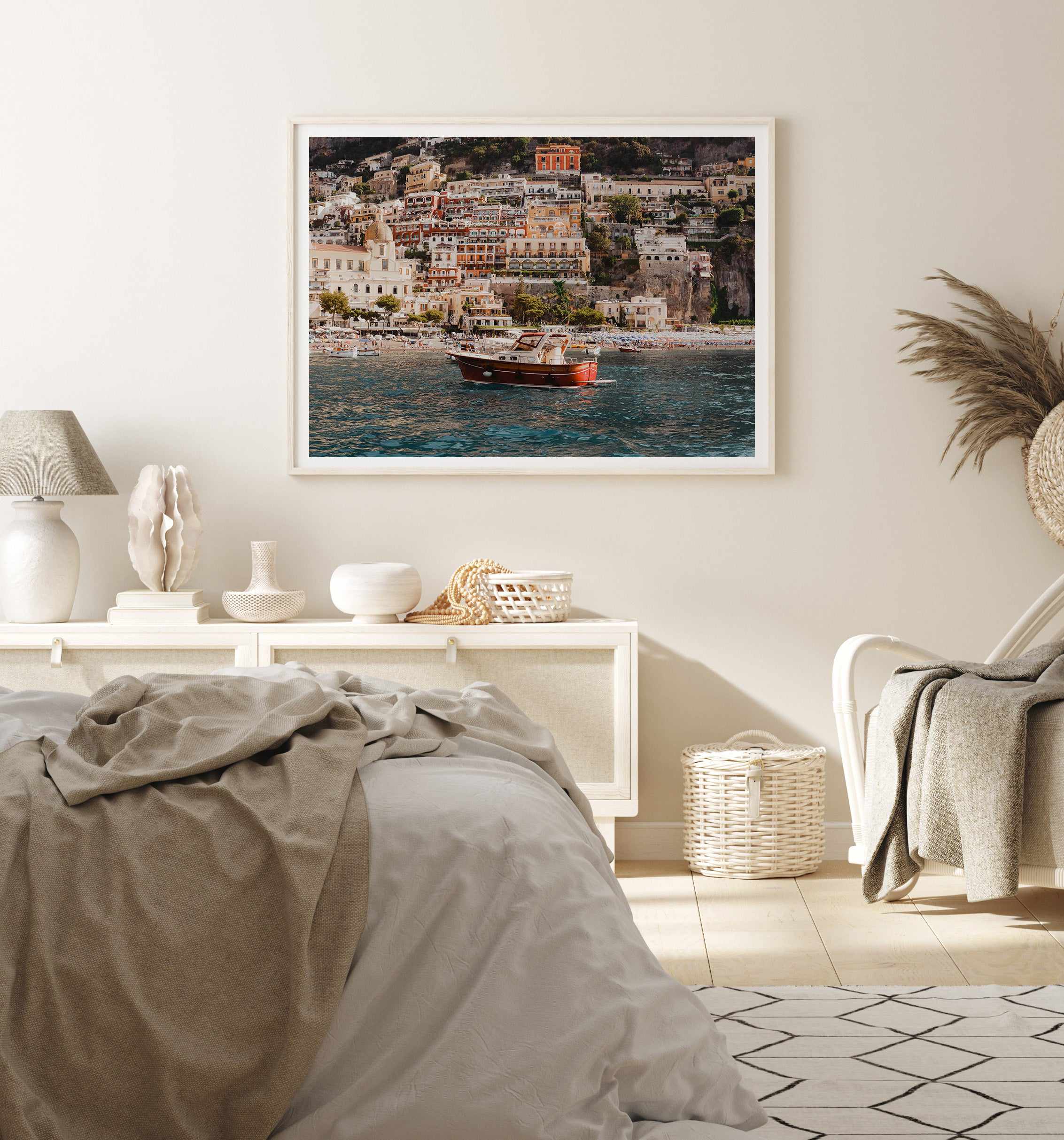 Positano Boat LS by Louise Krause Art Print