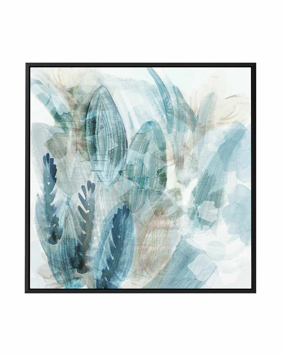 Powder Flowers I | Framed Canvas Art Print