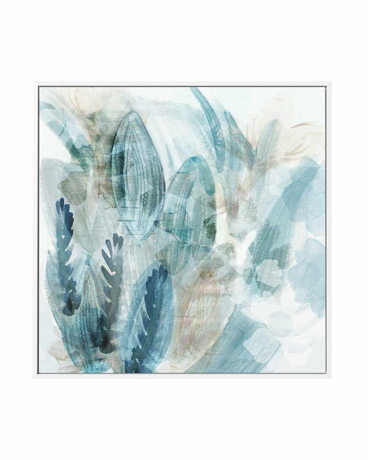 Powder Flowers I | Framed Canvas Art Print