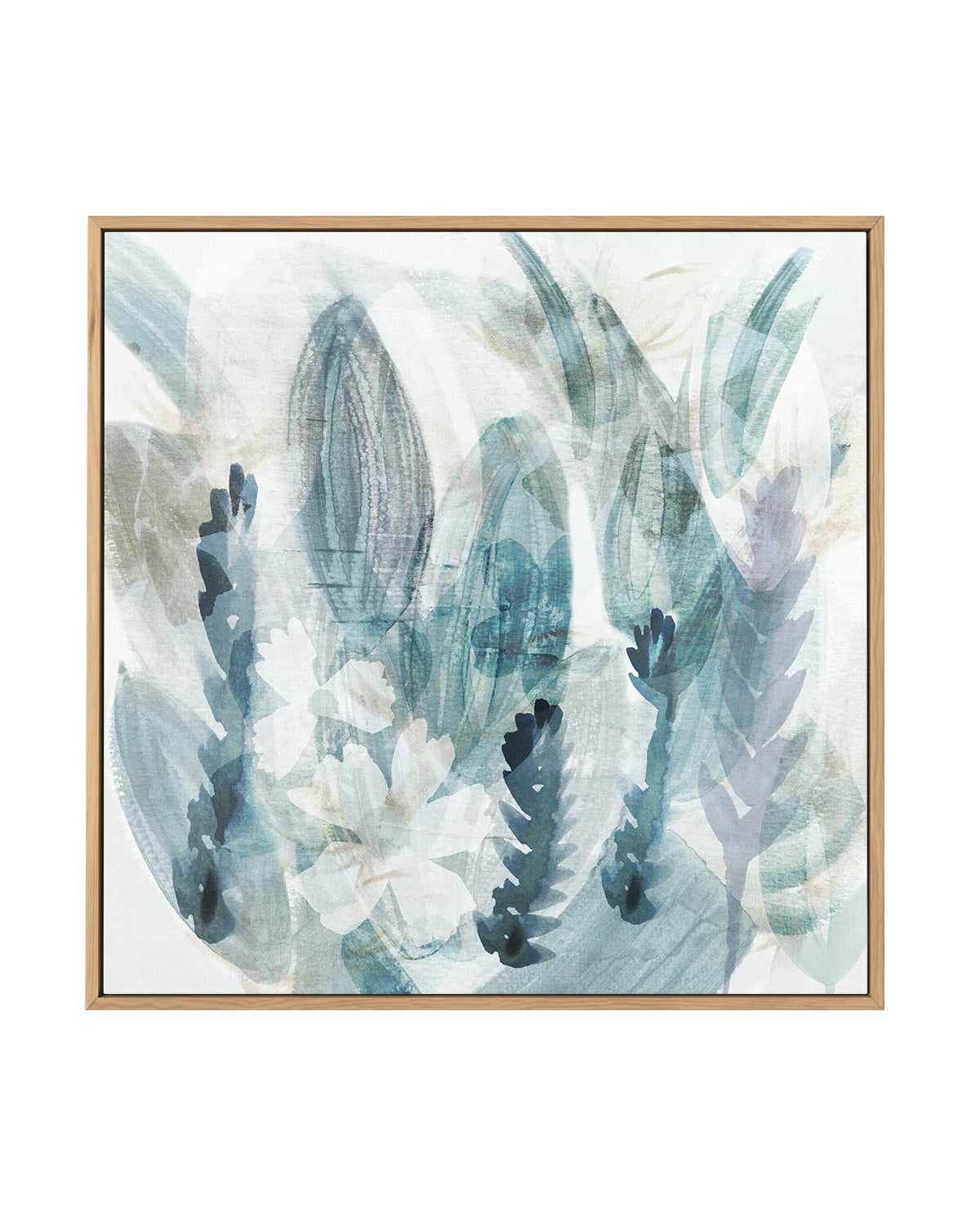 Powder Flowers II | Framed Canvas Art Print