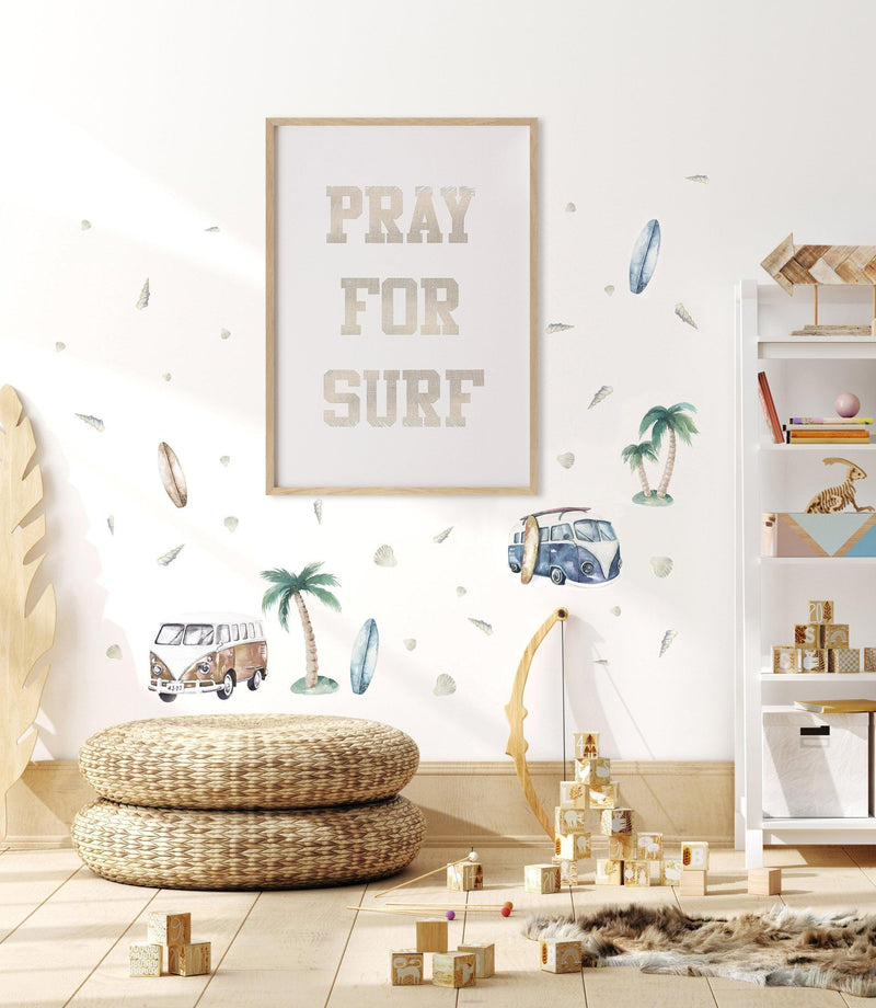 Pray for Surf Art Print-PRINT-Olive et Oriel-Olive et Oriel-Buy-Australian-Art-Prints-Online-with-Olive-et-Oriel-Your-Artwork-Specialists-Austrailia-Decorate-With-Coastal-Photo-Wall-Art-Prints-From-Our-Beach-House-Artwork-Collection-Fine-Poster-and-Framed-Artwork