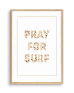 Pray for Surf | Pastel Vintage Art Print-PRINT-Olive et Oriel-Olive et Oriel-A4 | 8.3" x 11.7" | 21 x 29.7cm-Oak-With White Border-Buy-Australian-Art-Prints-Online-with-Olive-et-Oriel-Your-Artwork-Specialists-Austrailia-Decorate-With-Coastal-Photo-Wall-Art-Prints-From-Our-Beach-House-Artwork-Collection-Fine-Poster-and-Framed-Artwork