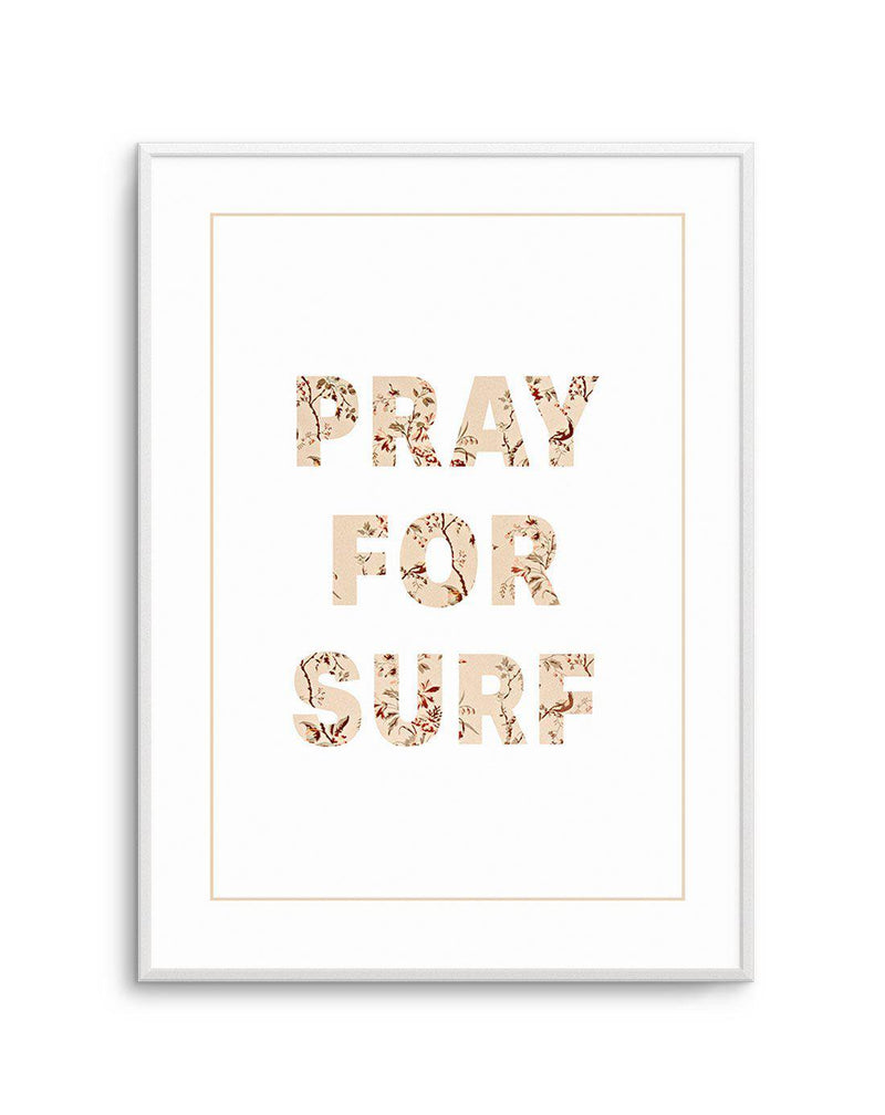 Pray for Surf | Pastel Vintage Art Print-PRINT-Olive et Oriel-Olive et Oriel-A4 | 8.3" x 11.7" | 21 x 29.7cm-Unframed Art Print-With White Border-Buy-Australian-Art-Prints-Online-with-Olive-et-Oriel-Your-Artwork-Specialists-Austrailia-Decorate-With-Coastal-Photo-Wall-Art-Prints-From-Our-Beach-House-Artwork-Collection-Fine-Poster-and-Framed-Artwork