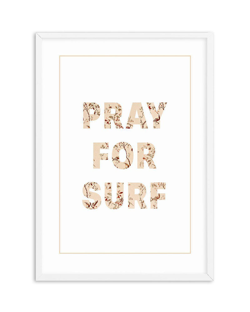 Pray for Surf | Pastel Vintage Art Print-PRINT-Olive et Oriel-Olive et Oriel-A4 | 8.3" x 11.7" | 21 x 29.7cm-White-With White Border-Buy-Australian-Art-Prints-Online-with-Olive-et-Oriel-Your-Artwork-Specialists-Austrailia-Decorate-With-Coastal-Photo-Wall-Art-Prints-From-Our-Beach-House-Artwork-Collection-Fine-Poster-and-Framed-Artwork