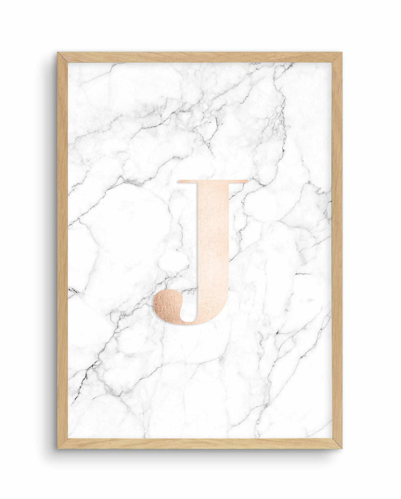 Rose Gold + Marble Custom Letter Art Print-PRINT-Olive et Oriel-Olive et Oriel-A5 | 5.8" x 8.3" | 14.8 x 21cm-Oak-With White Border-Buy-Australian-Art-Prints-Online-with-Olive-et-Oriel-Your-Artwork-Specialists-Austrailia-Decorate-With-Coastal-Photo-Wall-Art-Prints-From-Our-Beach-House-Artwork-Collection-Fine-Poster-and-Framed-Artwork
