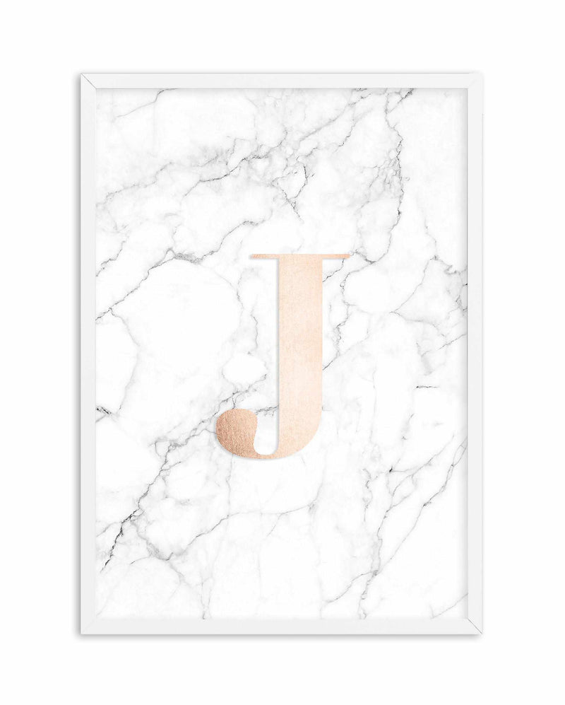 Rose Gold + Marble Custom Letter Art Print-PRINT-Olive et Oriel-Olive et Oriel-A5 | 5.8" x 8.3" | 14.8 x 21cm-White-With White Border-Buy-Australian-Art-Prints-Online-with-Olive-et-Oriel-Your-Artwork-Specialists-Austrailia-Decorate-With-Coastal-Photo-Wall-Art-Prints-From-Our-Beach-House-Artwork-Collection-Fine-Poster-and-Framed-Artwork