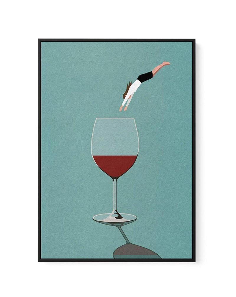 Red Wine | Dive In | Framed Canvas-CANVAS-You can shop wall art online with Olive et Oriel for everything from abstract art to fun kids wall art. Our beautiful modern art prints and canvas art are available from large canvas prints to wall art paintings and our proudly Australian artwork collection offers only the highest quality framed large wall art and canvas art Australia - You can buy fashion photography prints or Hampton print posters and paintings on canvas from Olive et Oriel and have th