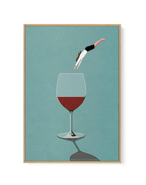 Red Wine | Dive In | Framed Canvas-CANVAS-You can shop wall art online with Olive et Oriel for everything from abstract art to fun kids wall art. Our beautiful modern art prints and canvas art are available from large canvas prints to wall art paintings and our proudly Australian artwork collection offers only the highest quality framed large wall art and canvas art Australia - You can buy fashion photography prints or Hampton print posters and paintings on canvas from Olive et Oriel and have th