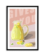 When Life Gives You Lemons II Art Print-PRINT-Olive et Oriel-Olive et Oriel-A5 | 5.8" x 8.3" | 14.8 x 21cm-Black-With White Border-Buy-Australian-Art-Prints-Online-with-Olive-et-Oriel-Your-Artwork-Specialists-Austrailia-Decorate-With-Coastal-Photo-Wall-Art-Prints-From-Our-Beach-House-Artwork-Collection-Fine-Poster-and-Framed-Artwork