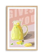 When Life Gives You Lemons II Art Print-PRINT-Olive et Oriel-Olive et Oriel-A5 | 5.8" x 8.3" | 14.8 x 21cm-Oak-With White Border-Buy-Australian-Art-Prints-Online-with-Olive-et-Oriel-Your-Artwork-Specialists-Austrailia-Decorate-With-Coastal-Photo-Wall-Art-Prints-From-Our-Beach-House-Artwork-Collection-Fine-Poster-and-Framed-Artwork