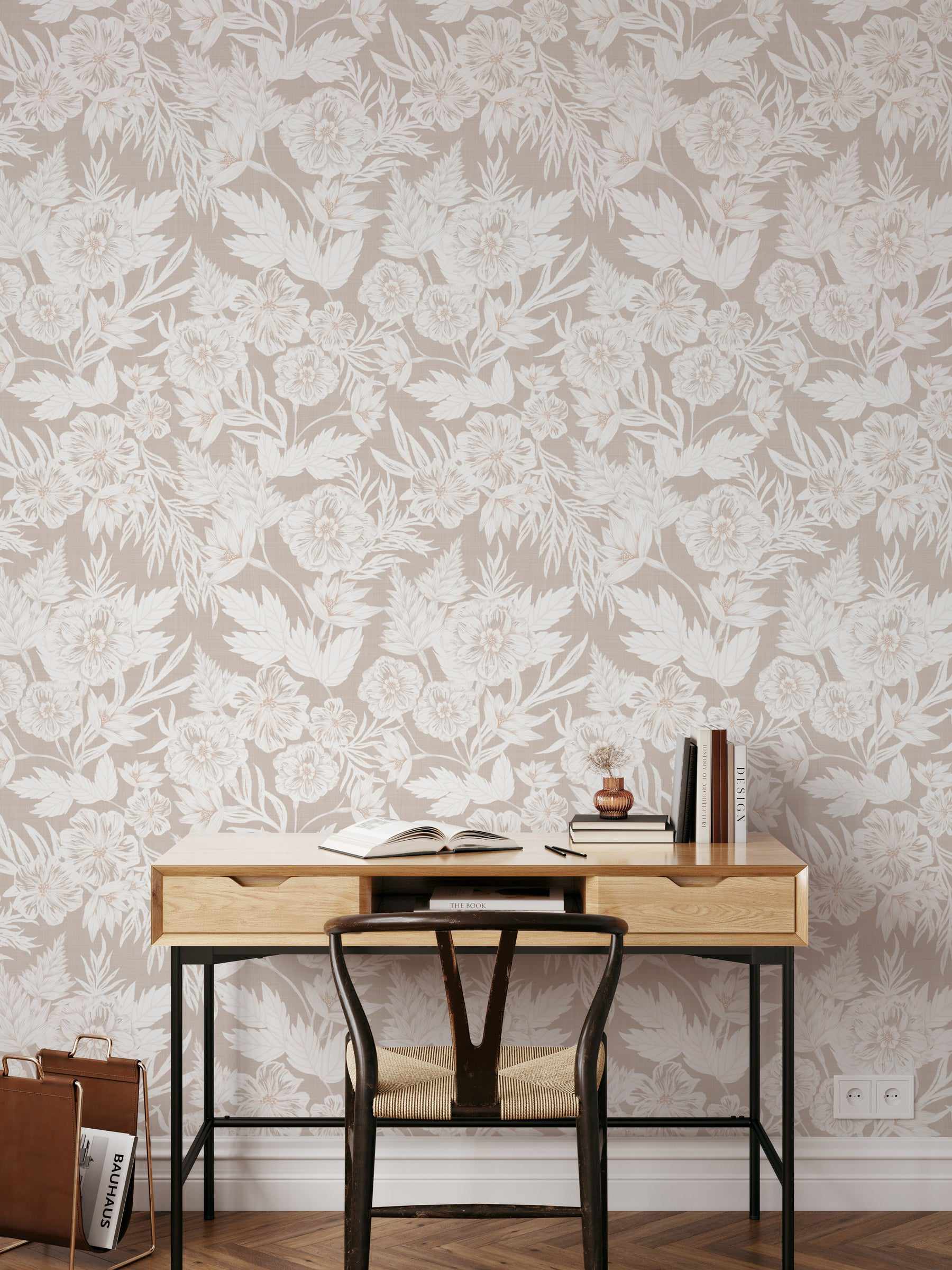 Regency Floral in Sahara Wallpaper