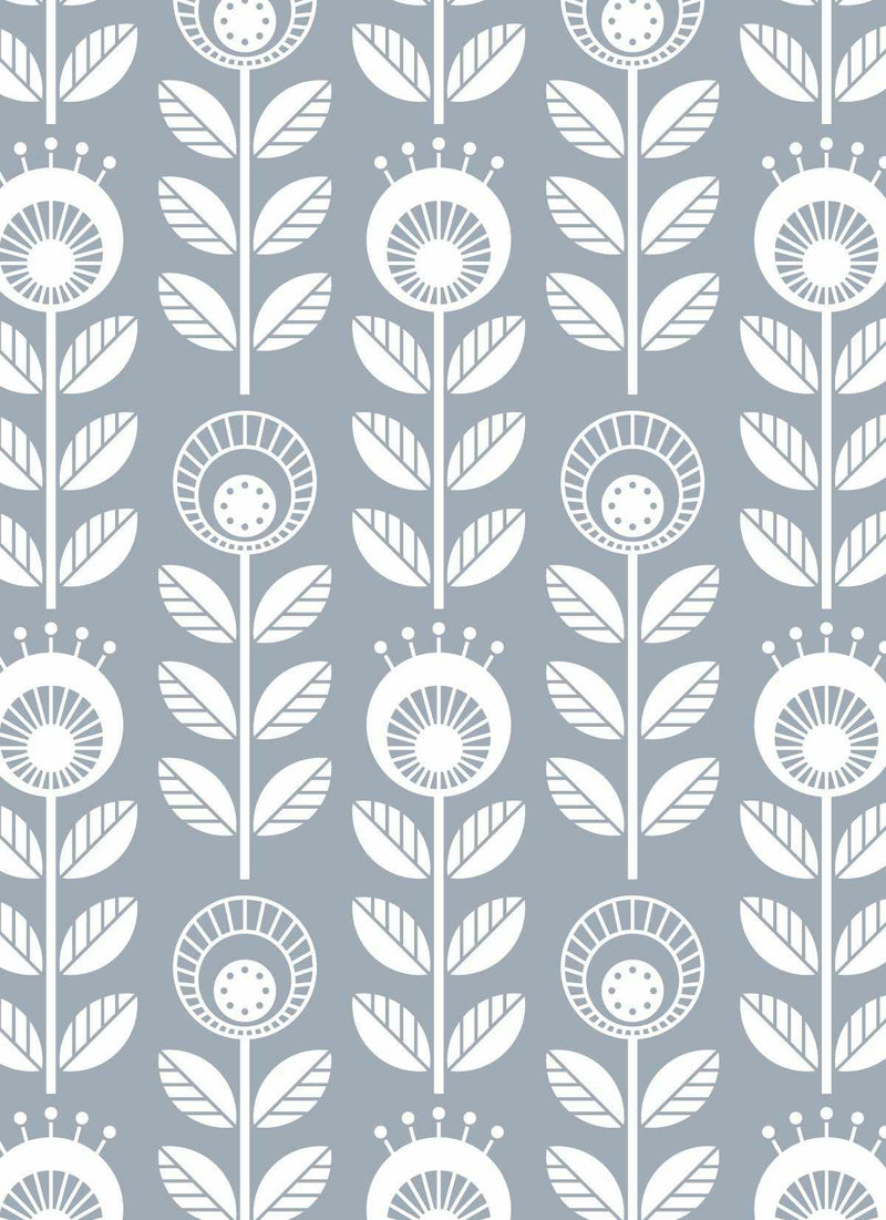 Retro Blooms Wallpaper - Olive et Oriel