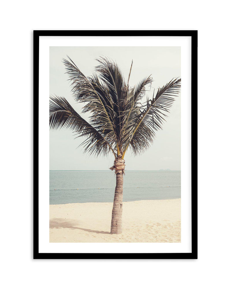 Retro Palm Art Print-PRINT-Olive et Oriel-Olive et Oriel-A5 | 5.8" x 8.3" | 14.8 x 21cm-Black-With White Border-Buy-Australian-Art-Prints-Online-with-Olive-et-Oriel-Your-Artwork-Specialists-Austrailia-Decorate-With-Coastal-Photo-Wall-Art-Prints-From-Our-Beach-House-Artwork-Collection-Fine-Poster-and-Framed-Artwork