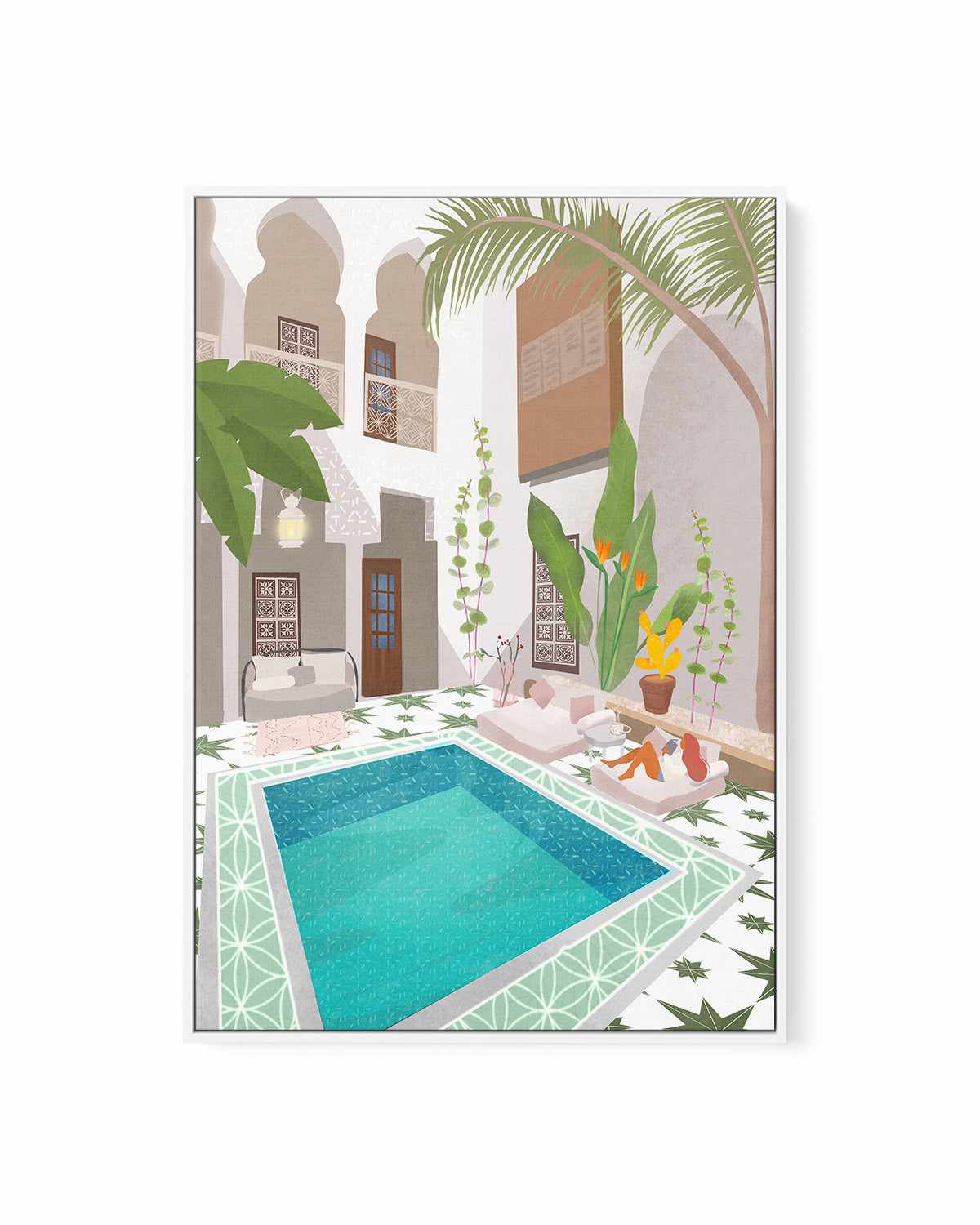 Riad by Petra Lizde | Framed Canvas Art Print