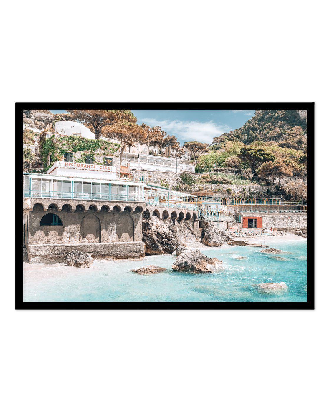 Ristorante Ciro | Capri Art Print-PRINT-Olive et Oriel-Olive et Oriel-A5 | 5.8" x 8.3" | 14.8 x 21cm-Black-With White Border-Buy-Australian-Art-Prints-Online-with-Olive-et-Oriel-Your-Artwork-Specialists-Austrailia-Decorate-With-Coastal-Photo-Wall-Art-Prints-From-Our-Beach-House-Artwork-Collection-Fine-Poster-and-Framed-Artwork