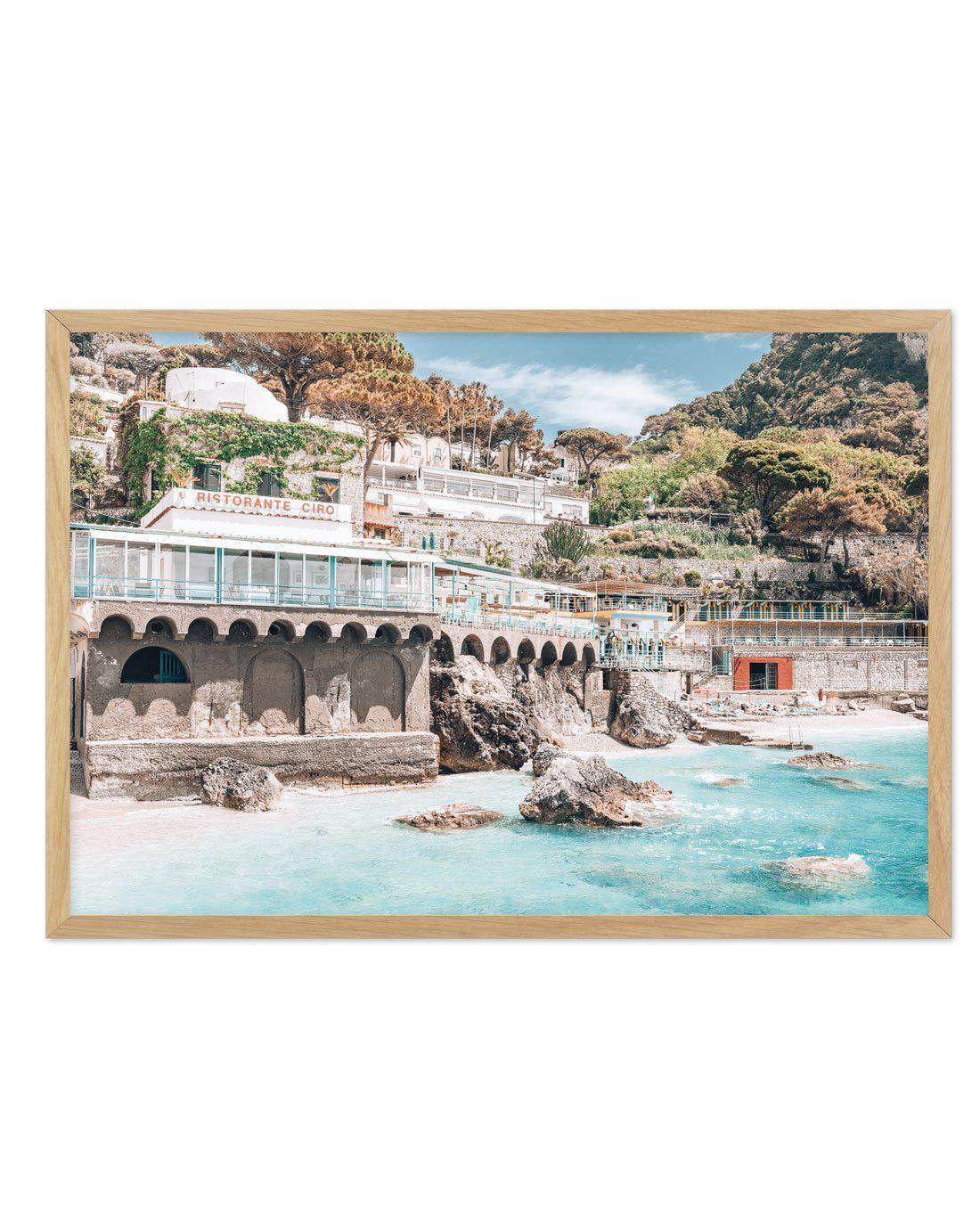 Ristorante Ciro | Capri Art Print-PRINT-Olive et Oriel-Olive et Oriel-A5 | 5.8" x 8.3" | 14.8 x 21cm-Oak-With White Border-Buy-Australian-Art-Prints-Online-with-Olive-et-Oriel-Your-Artwork-Specialists-Austrailia-Decorate-With-Coastal-Photo-Wall-Art-Prints-From-Our-Beach-House-Artwork-Collection-Fine-Poster-and-Framed-Artwork