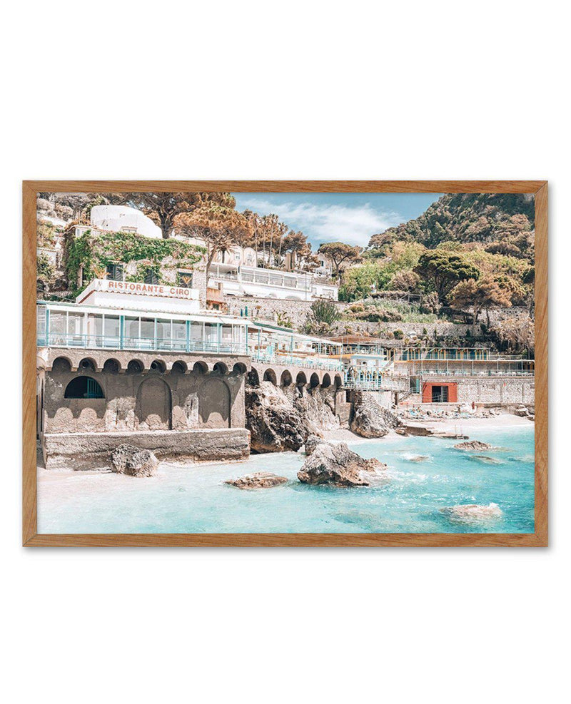 Ristorante Ciro | Capri Art Print-PRINT-Olive et Oriel-Olive et Oriel-50x70 cm | 19.6" x 27.5"-Walnut-With White Border-Buy-Australian-Art-Prints-Online-with-Olive-et-Oriel-Your-Artwork-Specialists-Austrailia-Decorate-With-Coastal-Photo-Wall-Art-Prints-From-Our-Beach-House-Artwork-Collection-Fine-Poster-and-Framed-Artwork