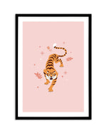 Roaring Tiger II Art Print-PRINT-Olive et Oriel-Olive et Oriel-A5 | 5.8" x 8.3" | 14.8 x 21cm-Black-With White Border-Buy-Australian-Art-Prints-Online-with-Olive-et-Oriel-Your-Artwork-Specialists-Austrailia-Decorate-With-Coastal-Photo-Wall-Art-Prints-From-Our-Beach-House-Artwork-Collection-Fine-Poster-and-Framed-Artwork