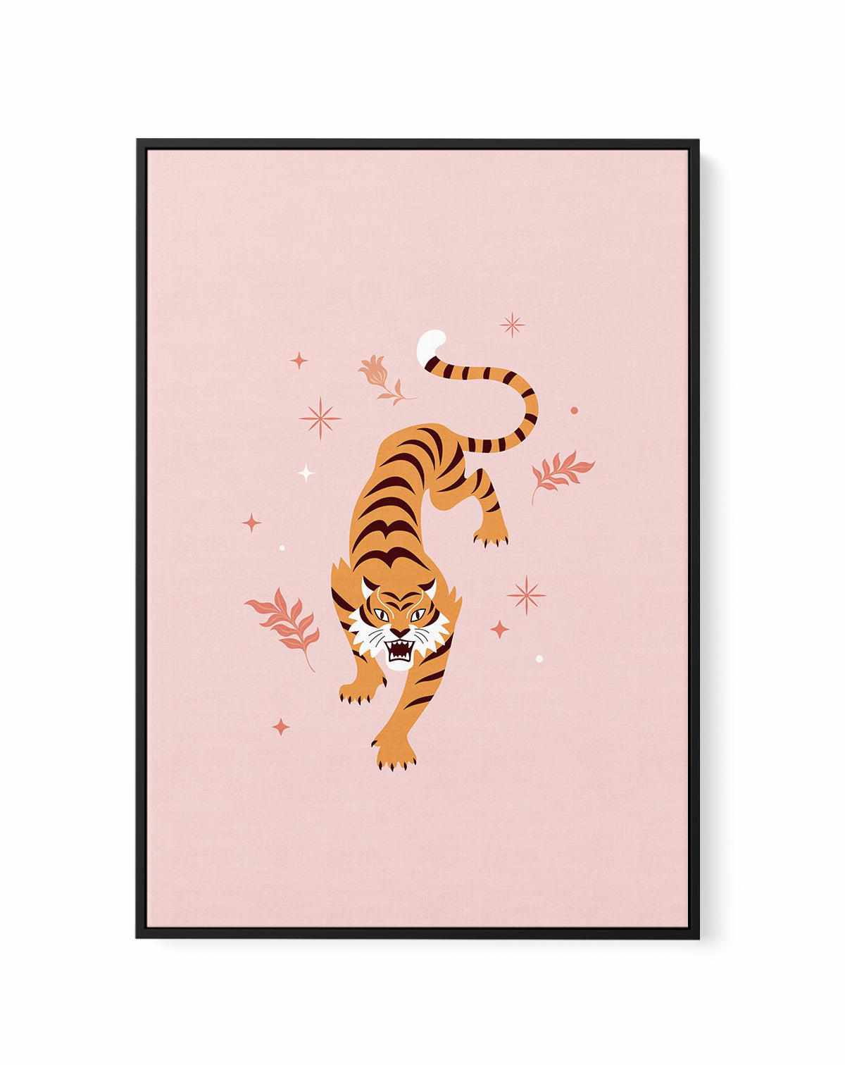 Roaring Tiger II | Framed Canvas Art Print