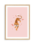 Roaring Tiger II Art Print-PRINT-Olive et Oriel-Olive et Oriel-A5 | 5.8" x 8.3" | 14.8 x 21cm-Oak-With White Border-Buy-Australian-Art-Prints-Online-with-Olive-et-Oriel-Your-Artwork-Specialists-Austrailia-Decorate-With-Coastal-Photo-Wall-Art-Prints-From-Our-Beach-House-Artwork-Collection-Fine-Poster-and-Framed-Artwork