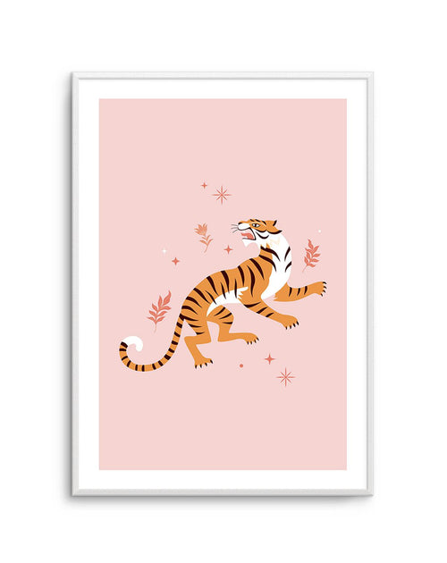 Roaring Tiger III Art Print-PRINT-Olive et Oriel-Olive et Oriel-A5 | 5.8" x 8.3" | 14.8 x 21cm-Unframed Art Print-With White Border-Buy-Australian-Art-Prints-Online-with-Olive-et-Oriel-Your-Artwork-Specialists-Austrailia-Decorate-With-Coastal-Photo-Wall-Art-Prints-From-Our-Beach-House-Artwork-Collection-Fine-Poster-and-Framed-Artwork