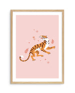 Roaring Tiger III Art Print-PRINT-Olive et Oriel-Olive et Oriel-A5 | 5.8" x 8.3" | 14.8 x 21cm-Oak-With White Border-Buy-Australian-Art-Prints-Online-with-Olive-et-Oriel-Your-Artwork-Specialists-Austrailia-Decorate-With-Coastal-Photo-Wall-Art-Prints-From-Our-Beach-House-Artwork-Collection-Fine-Poster-and-Framed-Artwork