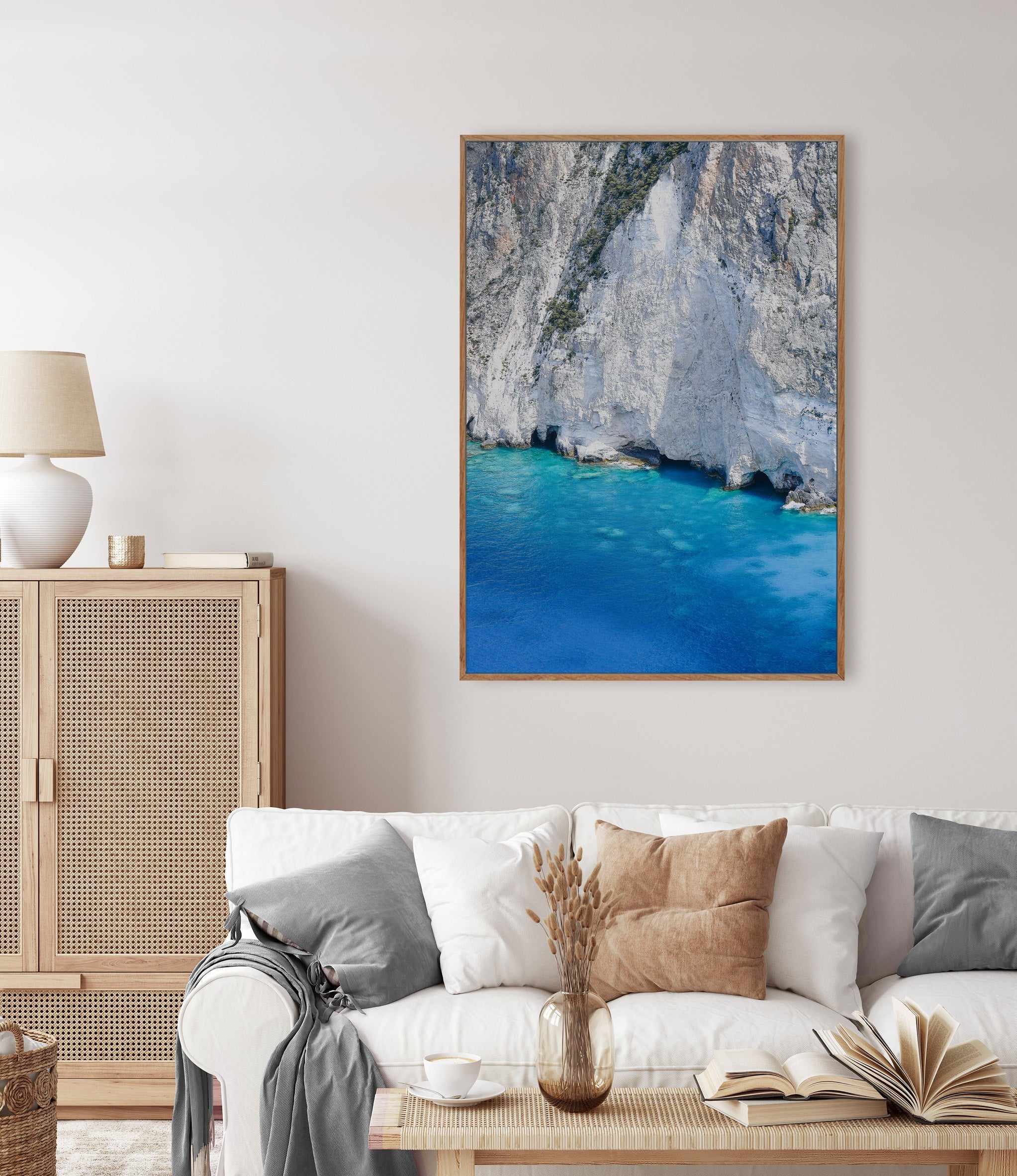 Rocky Cliffs by Kamalia Studio | Framed Canvas Art Print