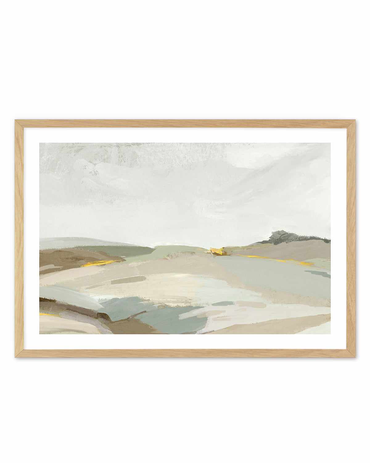 Rolling Hills Art Print-PRINT-Order sage mint green framed abstract painting wall art prints online with Olive et Oriel Australia