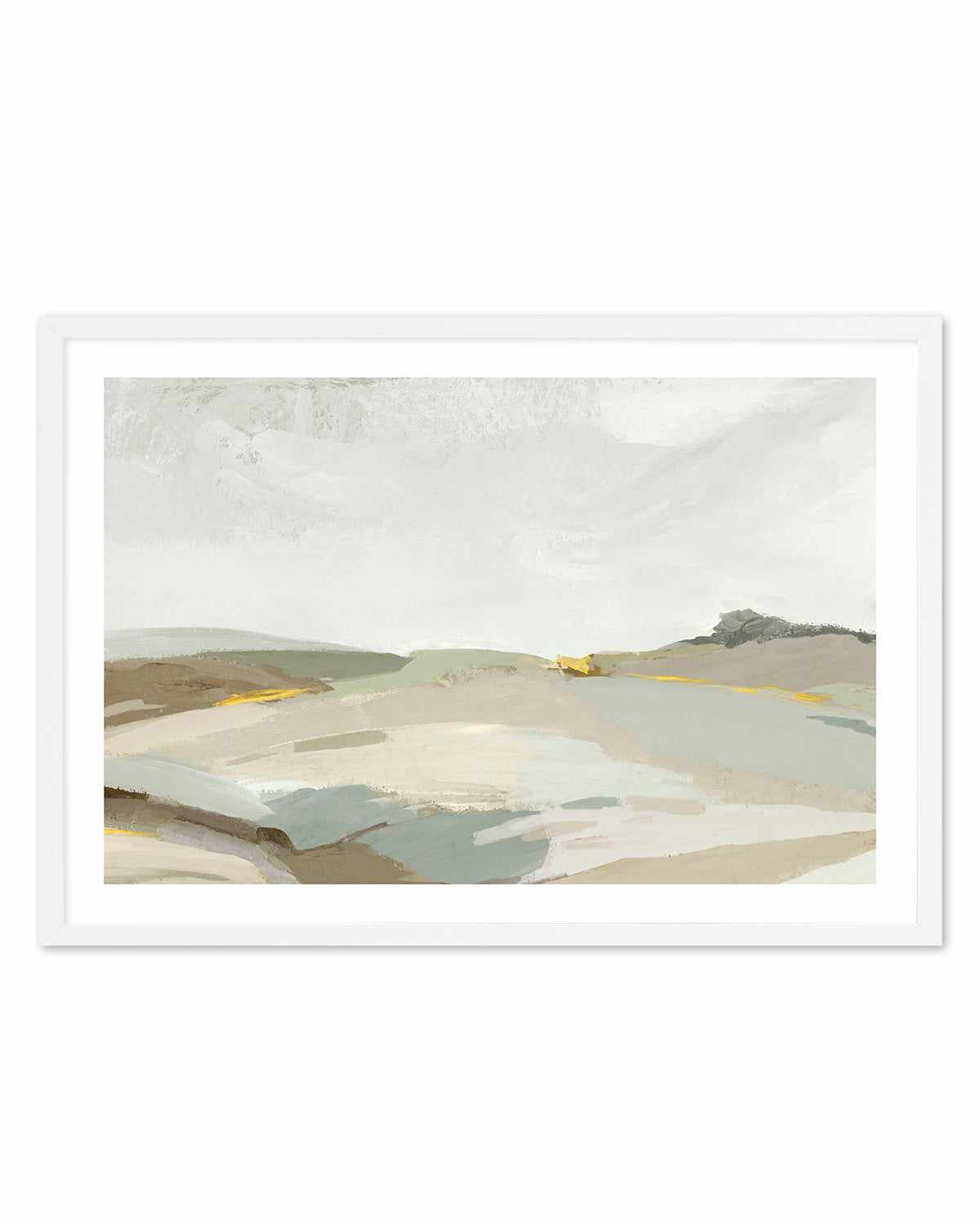 Rolling Hills Art Print-PRINT-Order sage mint green framed abstract painting wall art prints online with Olive et Oriel Australia