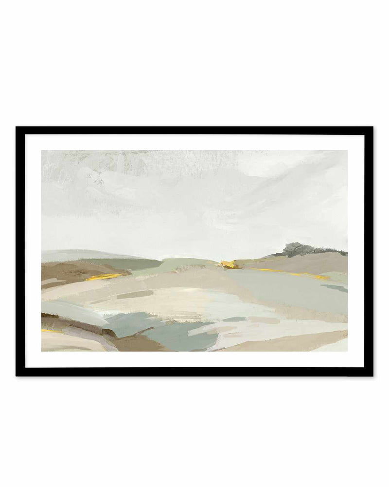 Rolling Hills Art Print-PRINT-Order sage mint green framed abstract painting wall art prints online with Olive et Oriel Australia