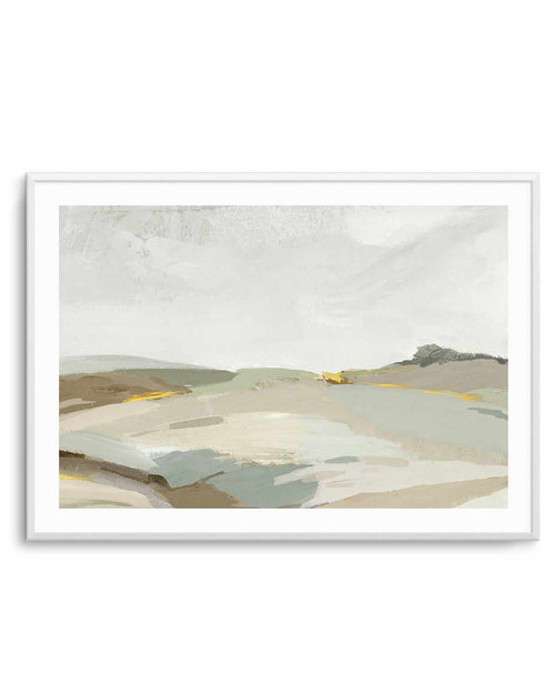 Rolling Hills Art Print-PRINT-Order sage mint green framed abstract painting wall art prints online with Olive et Oriel Australia