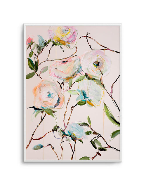 Rose Floral by Leigh Viner Art Print-PRINT-Olive et Oriel-Leigh Viner-A5 | 5.8" x 8.3" | 14.8 x 21cm-Unframed Art Print-With White Border-Buy-Australian-Art-Prints-Online-with-Olive-et-Oriel-Your-Artwork-Specialists-Austrailia-Decorate-With-Coastal-Photo-Wall-Art-Prints-From-Our-Beach-House-Artwork-Collection-Fine-Poster-and-Framed-Artwork