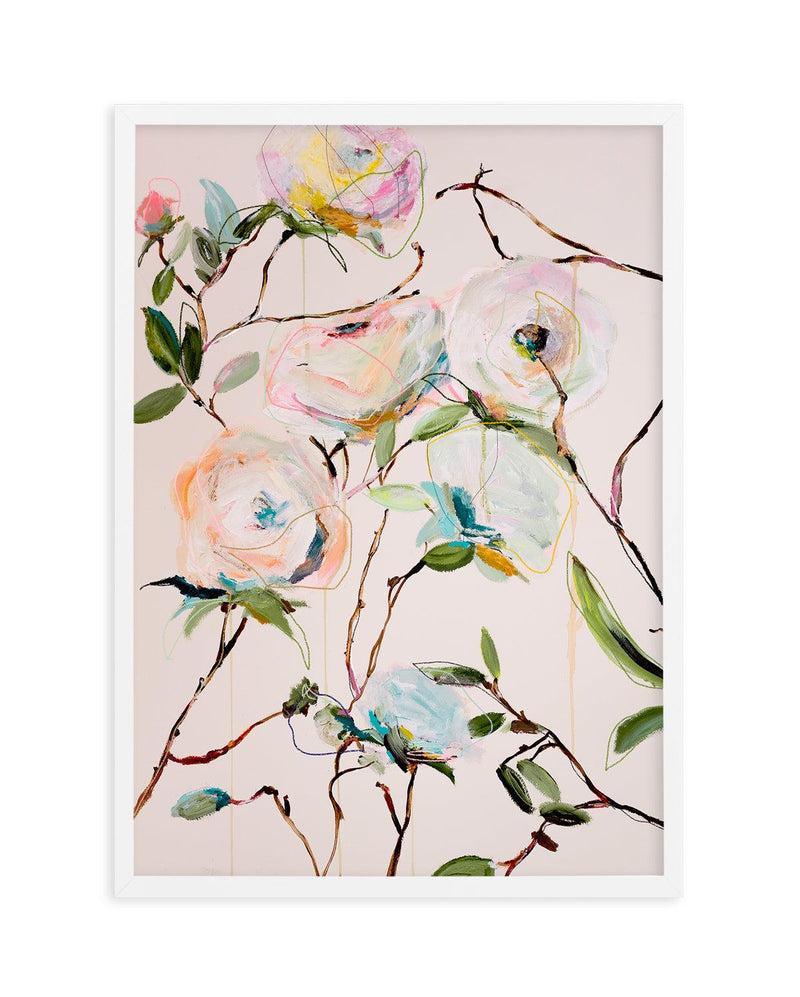 Rose Floral by Leigh Viner Art Print-PRINT-Olive et Oriel-Leigh Viner-A5 | 5.8" x 8.3" | 14.8 x 21cm-White-With White Border-Buy-Australian-Art-Prints-Online-with-Olive-et-Oriel-Your-Artwork-Specialists-Austrailia-Decorate-With-Coastal-Photo-Wall-Art-Prints-From-Our-Beach-House-Artwork-Collection-Fine-Poster-and-Framed-Artwork