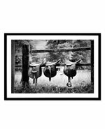 Saddle Up Art Print-PRINT-Olive et Oriel-Olive et Oriel-A5 | 5.8" x 8.3" | 14.8 x 21cm-Black-With White Border-Buy-Australian-Art-Prints-Online-with-Olive-et-Oriel-Your-Artwork-Specialists-Austrailia-Decorate-With-Coastal-Photo-Wall-Art-Prints-From-Our-Beach-House-Artwork-Collection-Fine-Poster-and-Framed-Artwork
