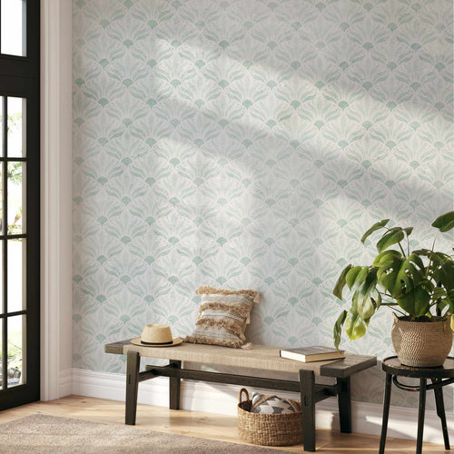 Sage Deco Wallpaper-Wallpaper-Buy Australian Removable Wallpaper Now Sage Green Wallpaper Peel And Stick Wallpaper Online At Olive et Oriel Custom Made Wallpapers Wall Papers Decorate Your Bedroom Living Room Kids Room or Commercial Interior