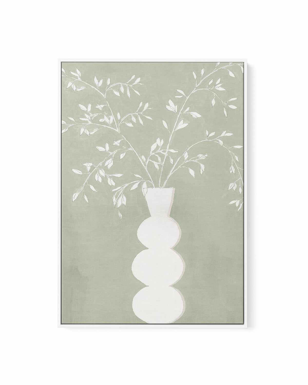 Sage Vase I Framed Canvas Art Print