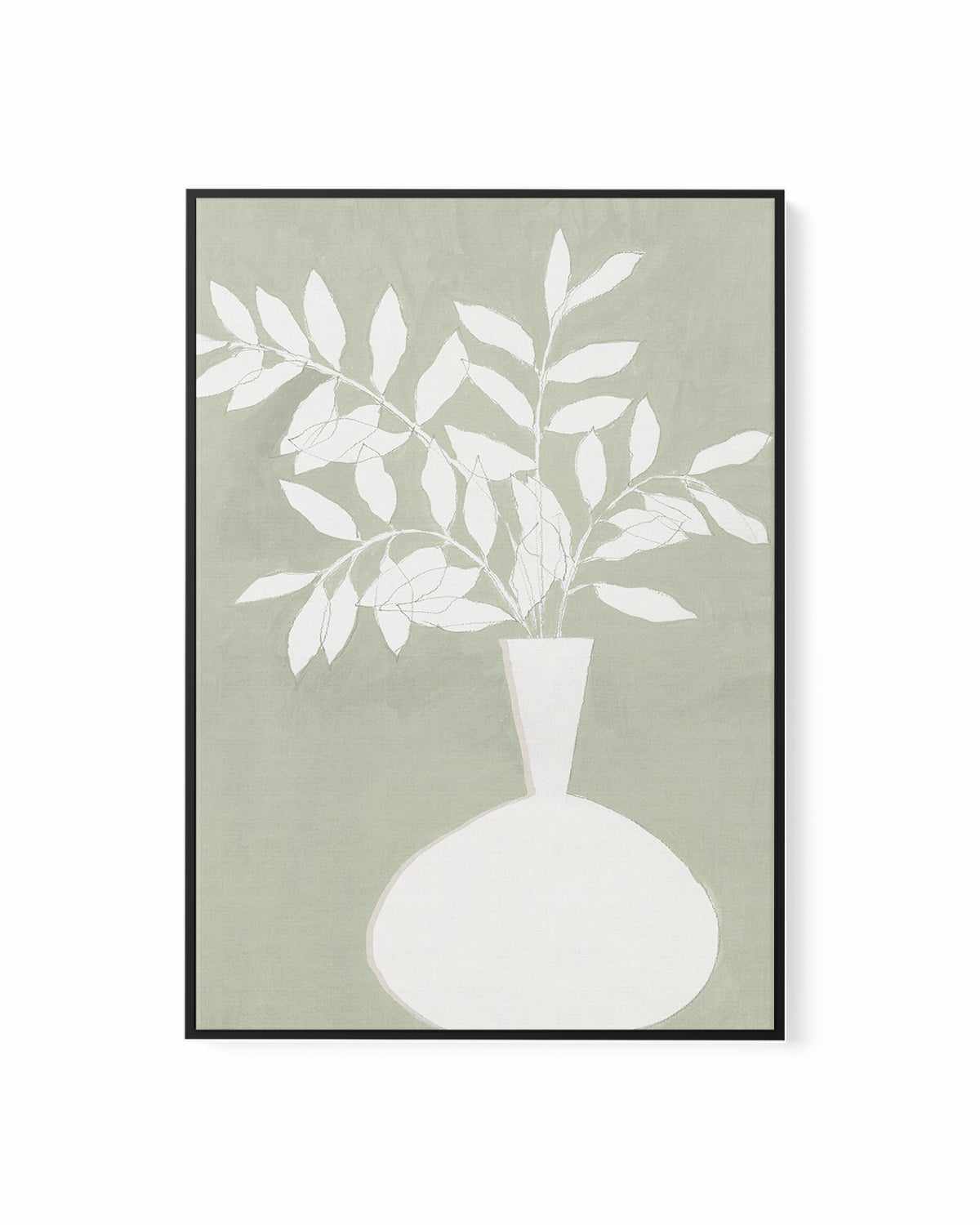 Sage Vase II | Framed Canvas Art Print