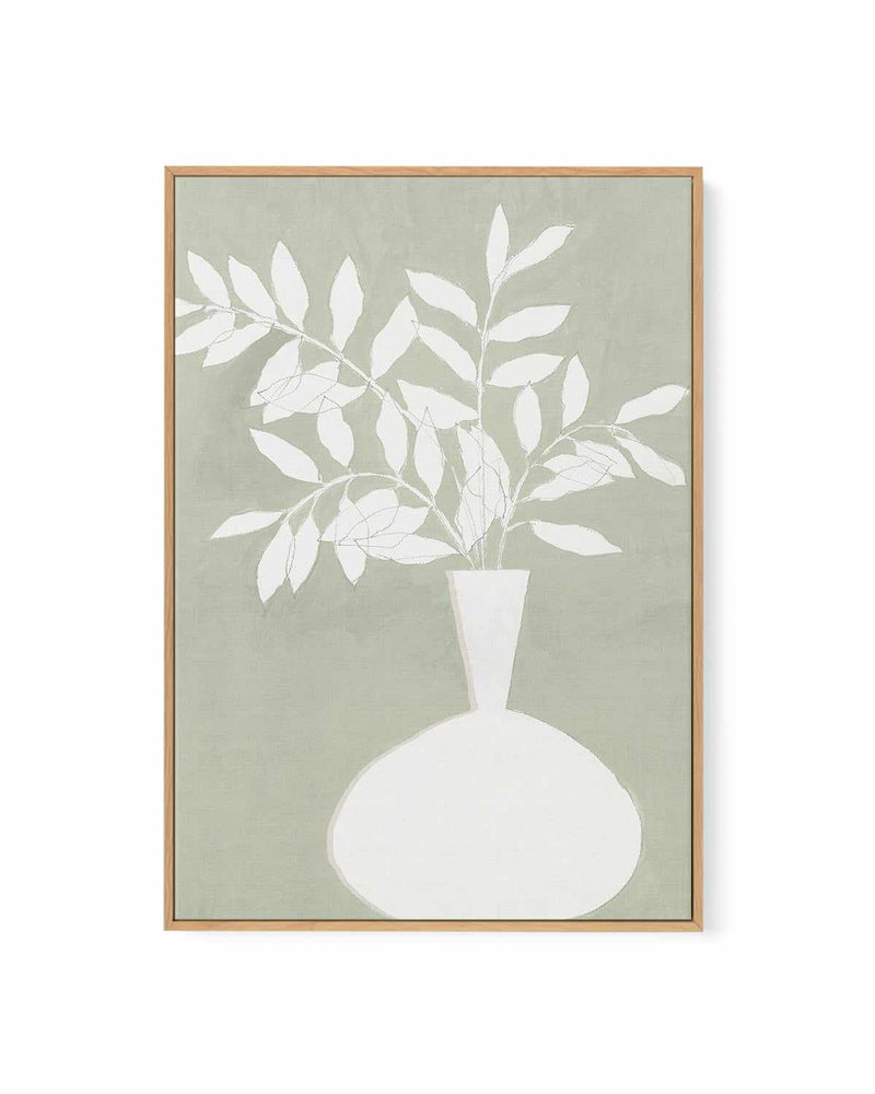 Sage Vase II | Framed Canvas Art Print