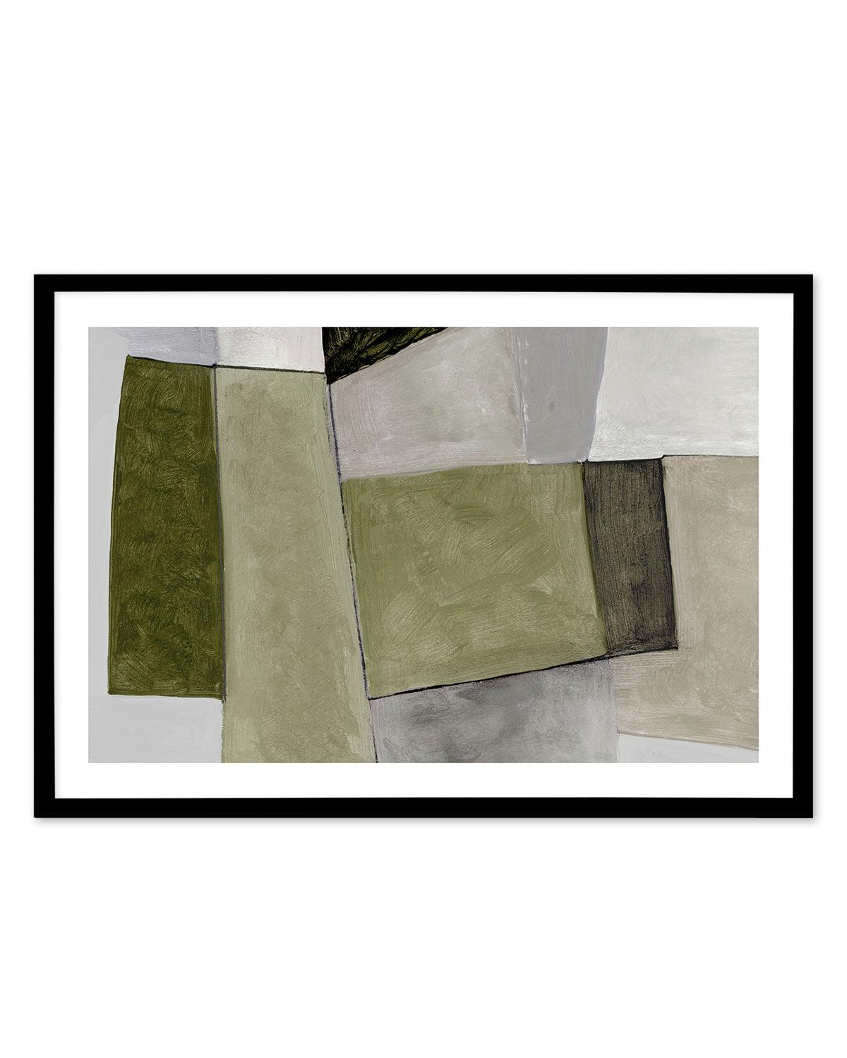 Sage by Dan Hobday Art Print-PRINT-Order sage mint green framed abstract painting wall art prints online with Olive et Oriel Australia