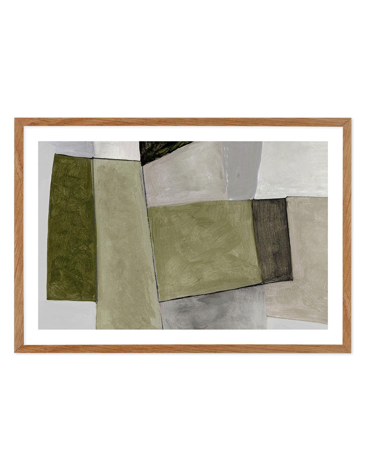 Sage by Dan Hobday Art Print-PRINT-Order sage mint green framed abstract painting wall art prints online with Olive et Oriel Australia