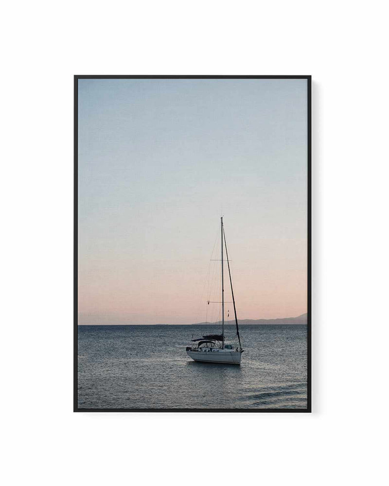 Sailboat Sunsets by Renee Rae | Framed Canvas Art Print