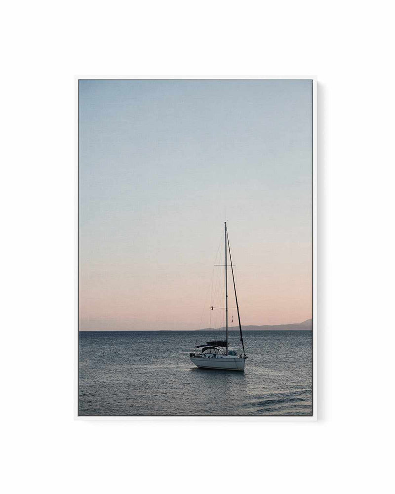 Sailboat Sunsets by Renee Rae | Framed Canvas Art Print