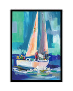 Sailboat by Jenny Westenhofer Art Print-PRINT-Olive et Oriel-Jenny Westenhofer-A4 | 8.3" x 11.7" | 21 x 29.7cm-Black-With White Border-Buy-Australian-Art-Prints-Online-with-Olive-et-Oriel-Your-Artwork-Specialists-Austrailia-Decorate-With-Coastal-Photo-Wall-Art-Prints-From-Our-Beach-House-Artwork-Collection-Fine-Poster-and-Framed-Artwork