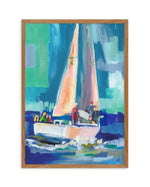 Sailboat by Jenny Westenhofer Art Print-PRINT-Olive et Oriel-Jenny Westenhofer-50x70 cm | 19.6" x 27.5"-Walnut-With White Border-Buy-Australian-Art-Prints-Online-with-Olive-et-Oriel-Your-Artwork-Specialists-Austrailia-Decorate-With-Coastal-Photo-Wall-Art-Prints-From-Our-Beach-House-Artwork-Collection-Fine-Poster-and-Framed-Artwork